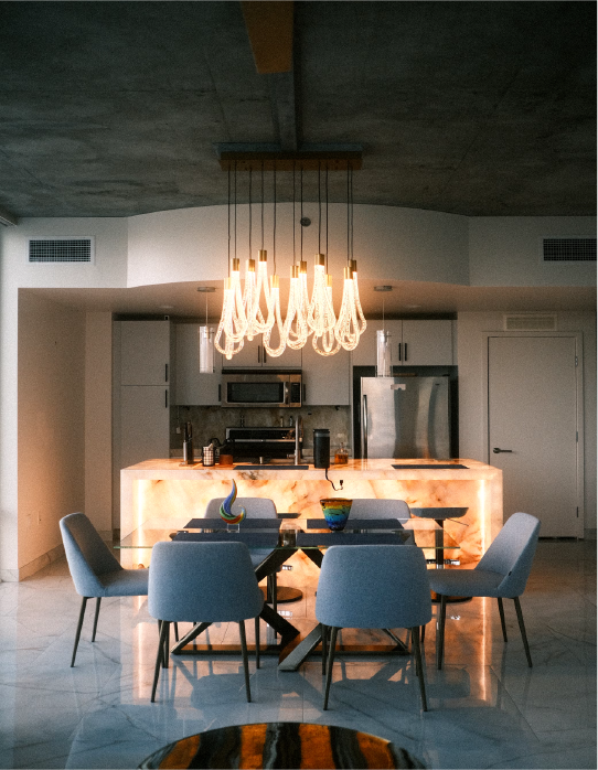 Luxury Kitchen Remodeling Project with a Glowing Centerpiece Island in Denver CO by Fork River Construction