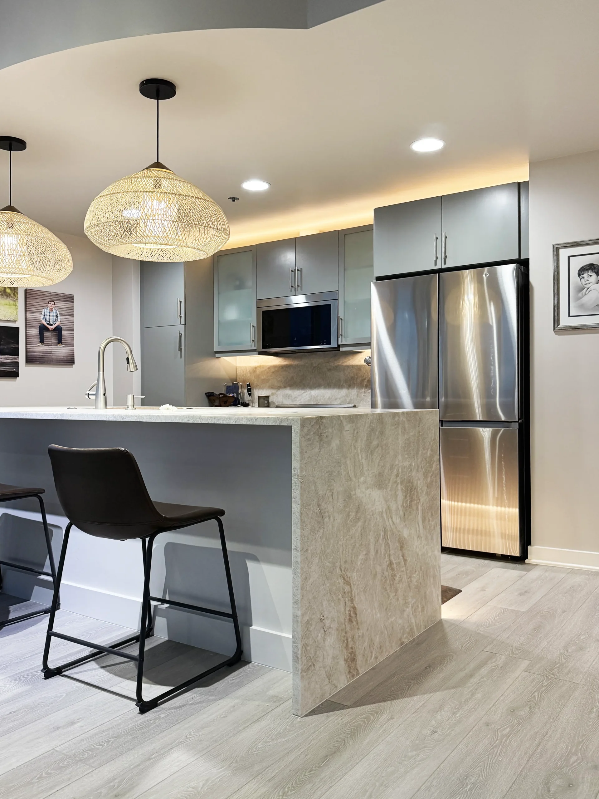 Modern Condo Kitchen Upgrade in Denver Colorado by Fork River Construction